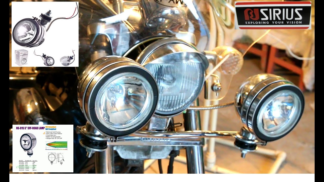 Установка дополнительного света - люстры на мотоцикл Honda Steed VLX 600/400