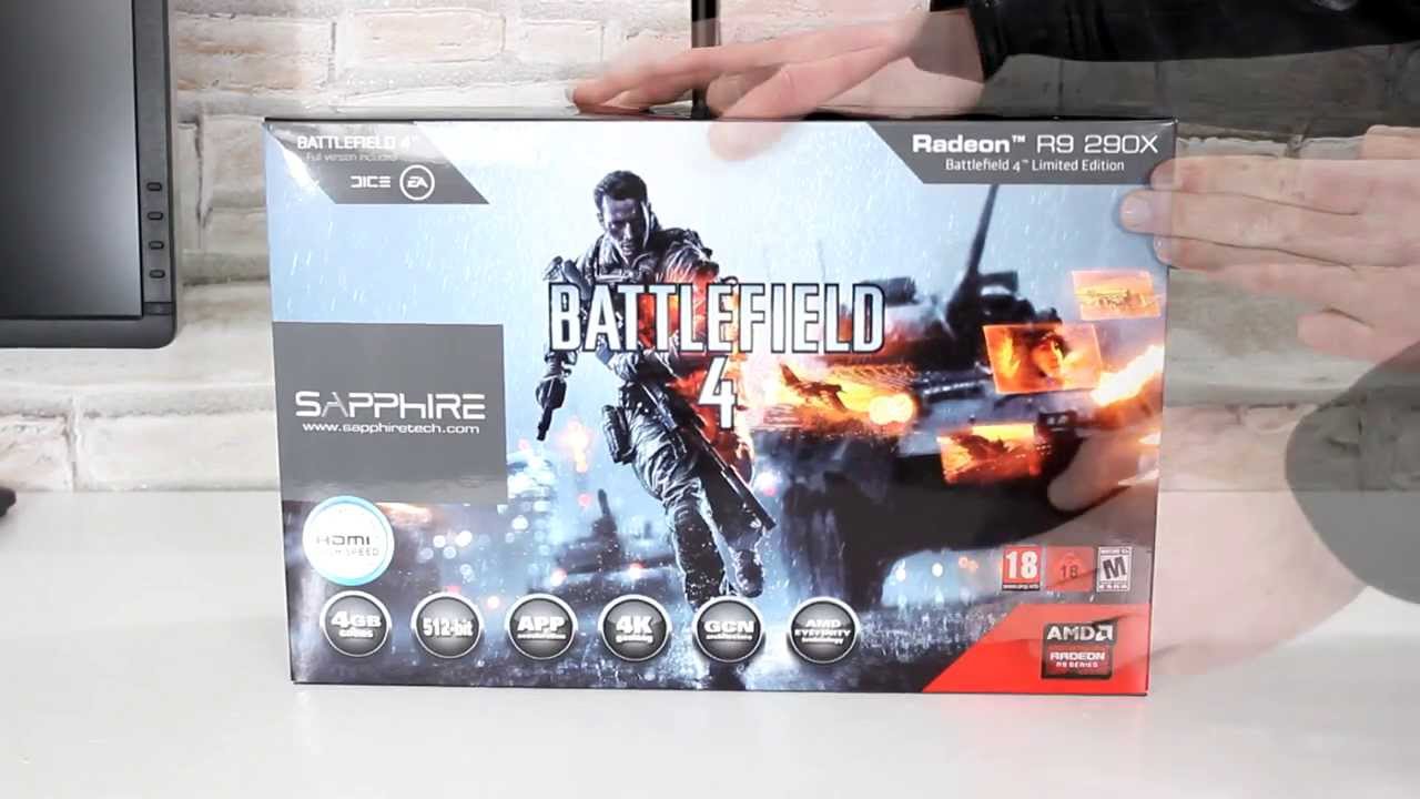 Sapphire AMD Radeon R9 290X Battlefield 4 Edition 4GB GDDR5 Graphics Card Unboxing
