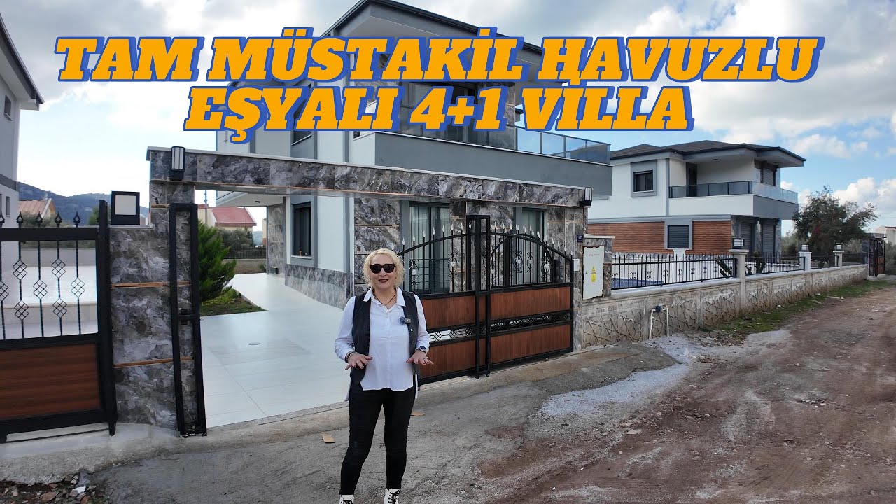 BU VİLLADA YOK YOK TAM MÜSTAKİL HAVUZLU EŞYALI 4+1 VİLLA
