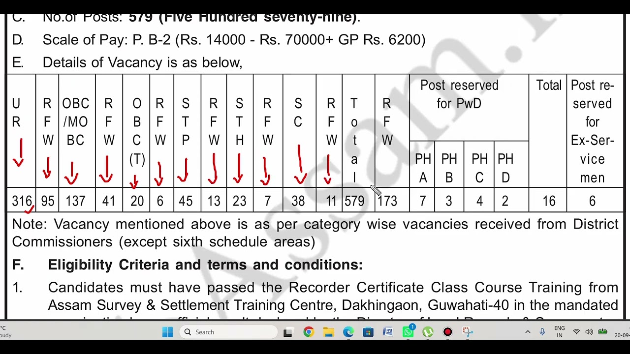 579 VACANT POSTS: CLASS 10 PASS WITH LAND RECORD ASSISTANT (RCCC) CERTIFICATE CAN APPLY ONLINE