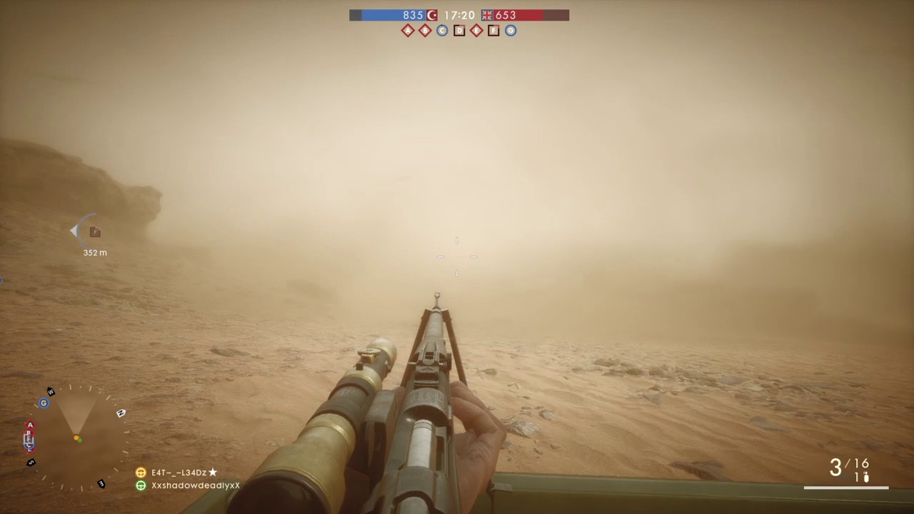 Battlefield 1 World Record Longest headshot(1103m)in sandstorm #short #shorts #battlefield1