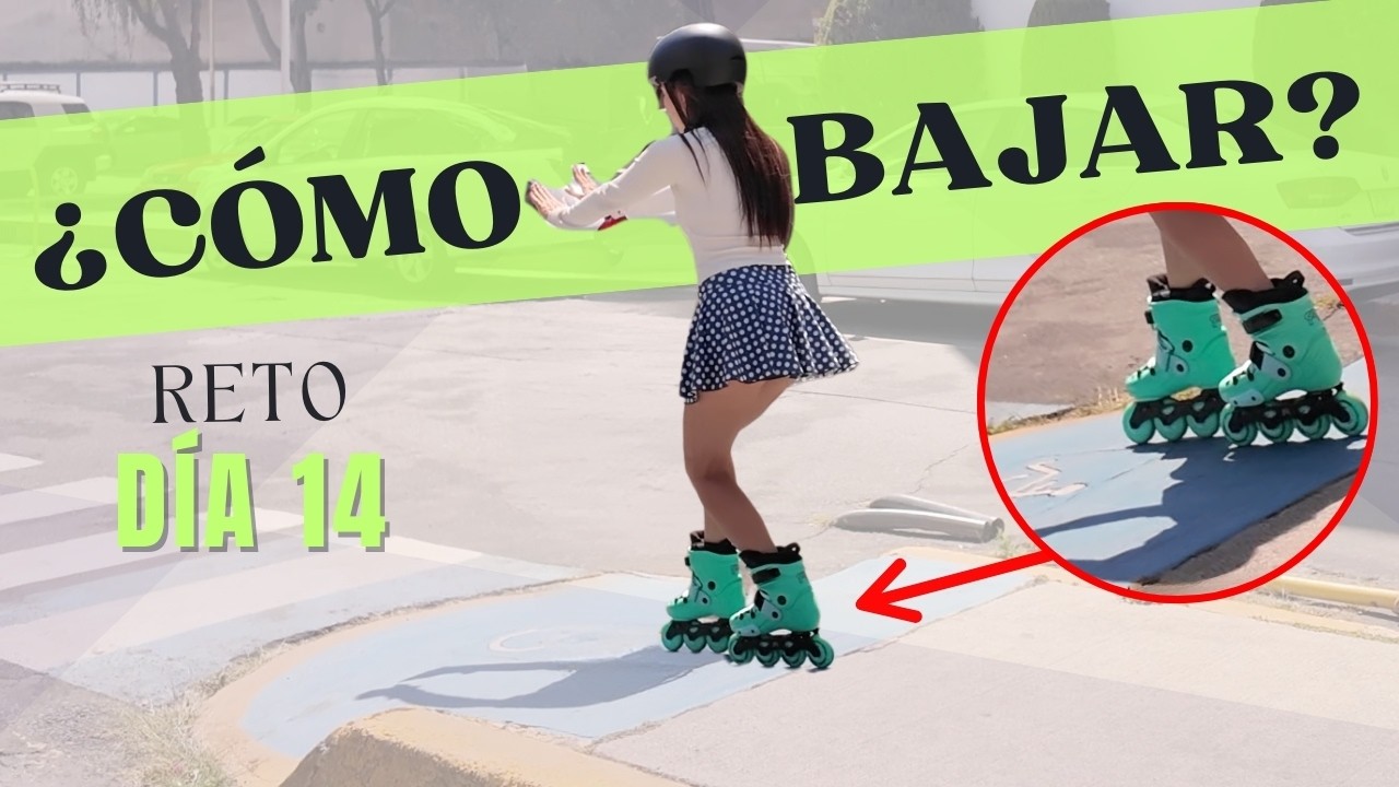 ¿Cómo bajar rampas en patines? (principiantes) | Aprende a patinar DÍA 14 #retocarito