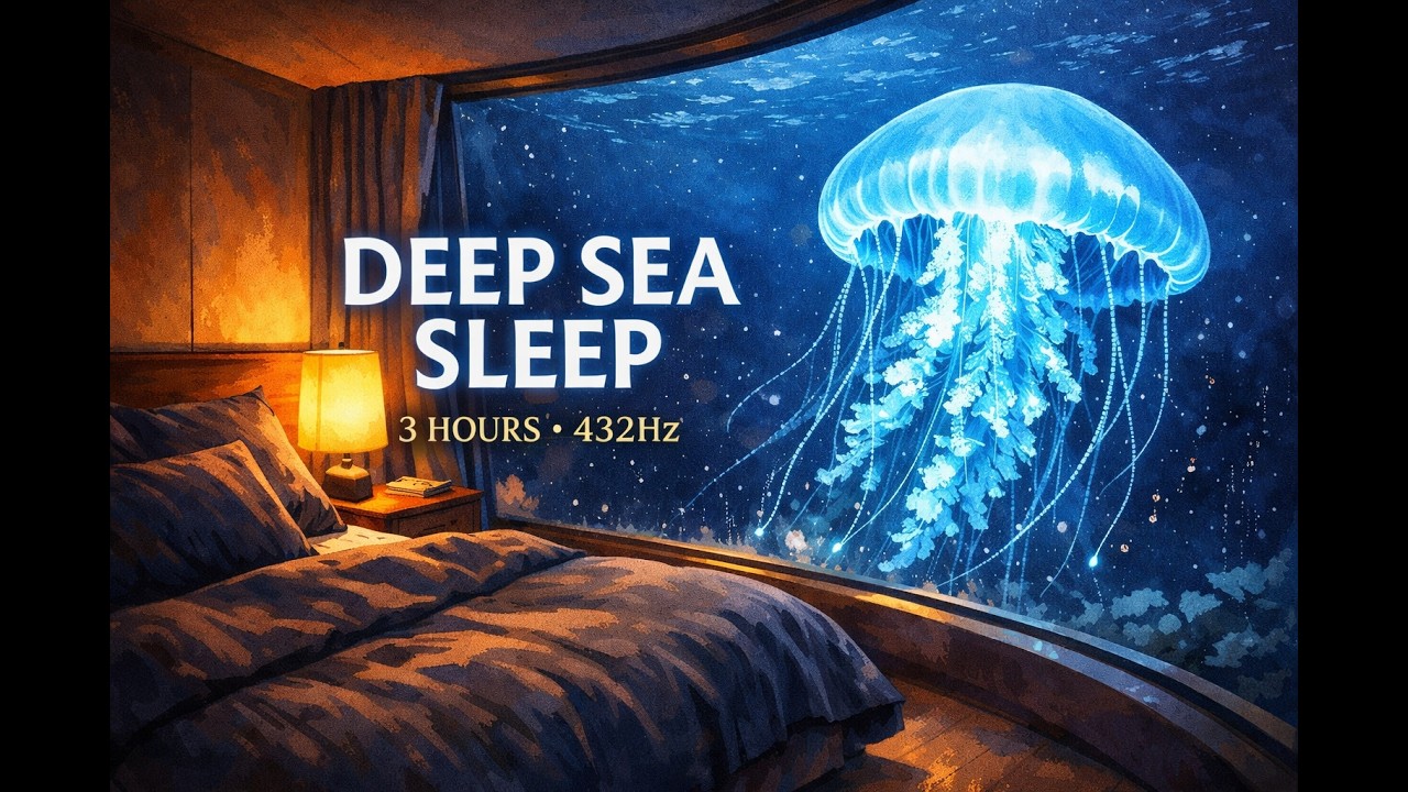 Deep Sea Sleep: Submerged Glass Villa | 3 Hours Insomnia Relief (432Hz)