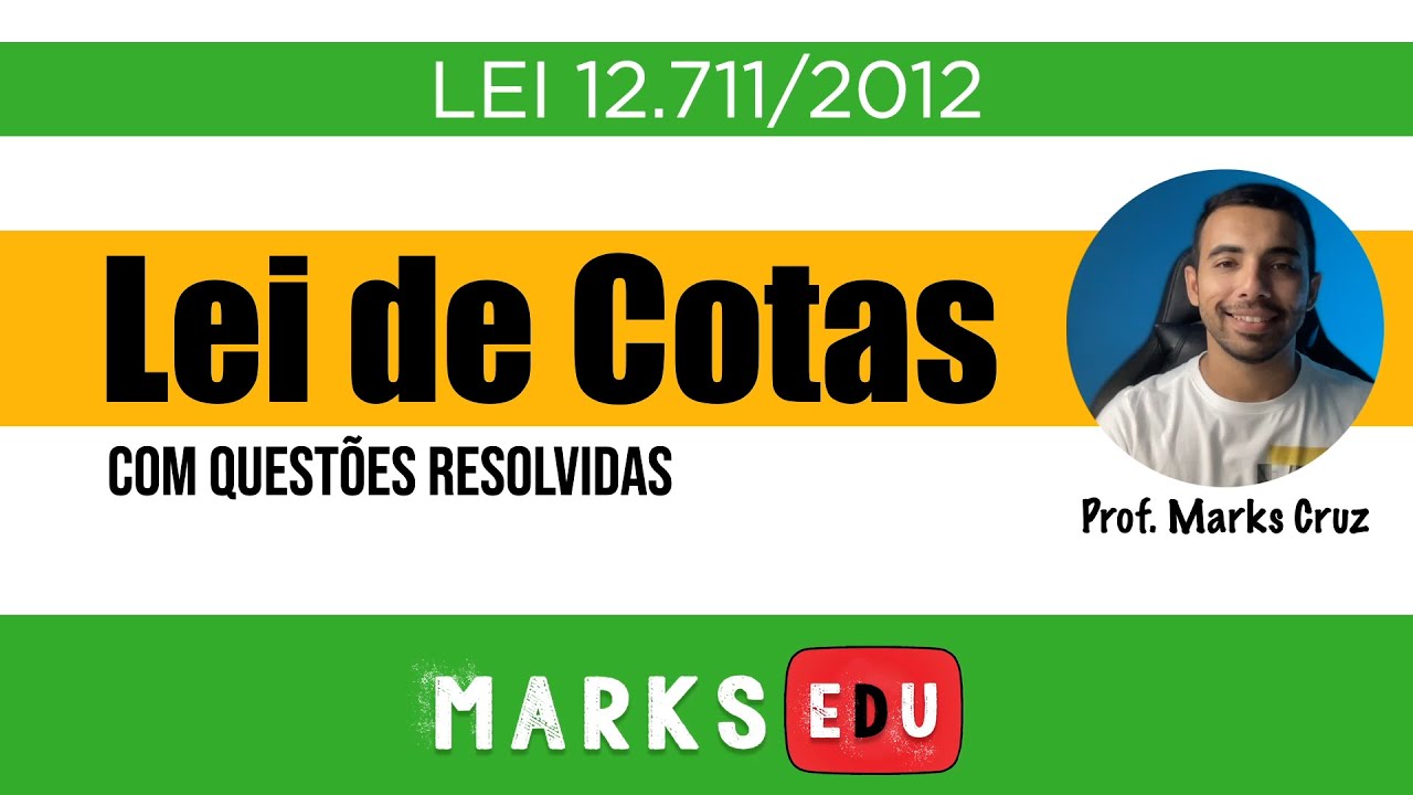 Lei 12711/2012 (Lei de Cotas) completa com questões