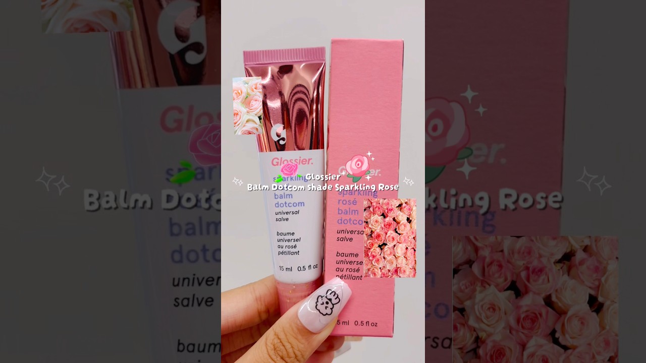 @Glossier balm dotcom shade sparkling rose ​⁠#glossier #lipbalm #sephora #pink