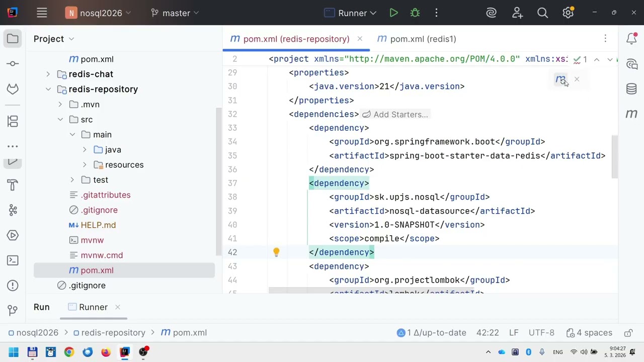 NoSQL 2026 - Redis Repository a začiatok pre Redis Chat