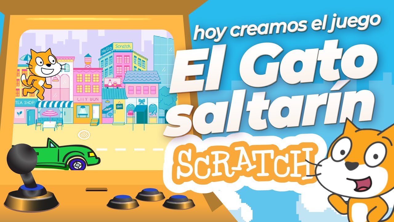😼COMO HACER un JUEGO en SCRATCH -- CREAMOS el JUEGO del GATO SALTARÍN - PC/Tablet/Celular