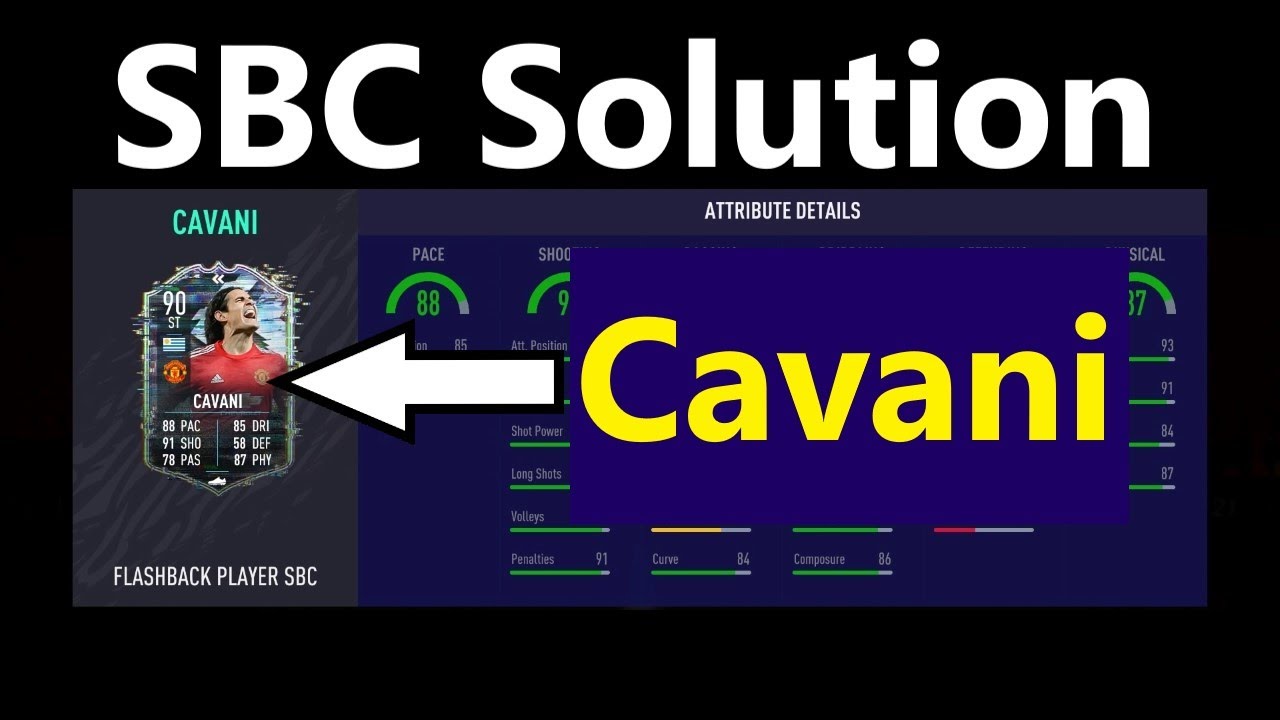 Edinson Cavani Flash back SBC SOLUTION - FIFA 21