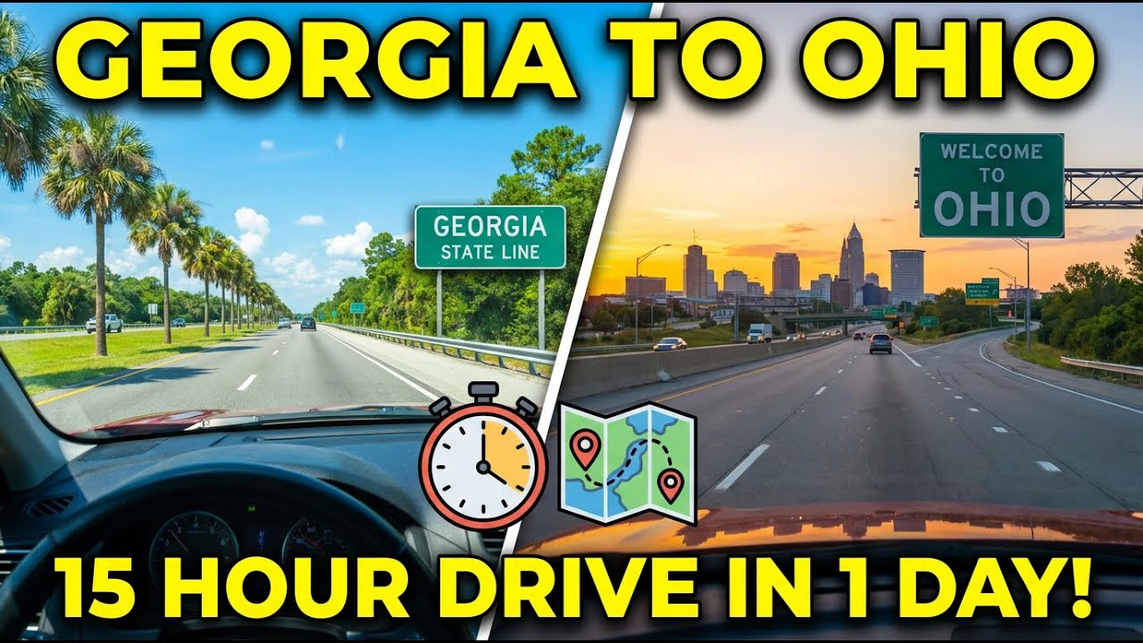 Driving from Georgia to Ohio in an entire day (timelapse)