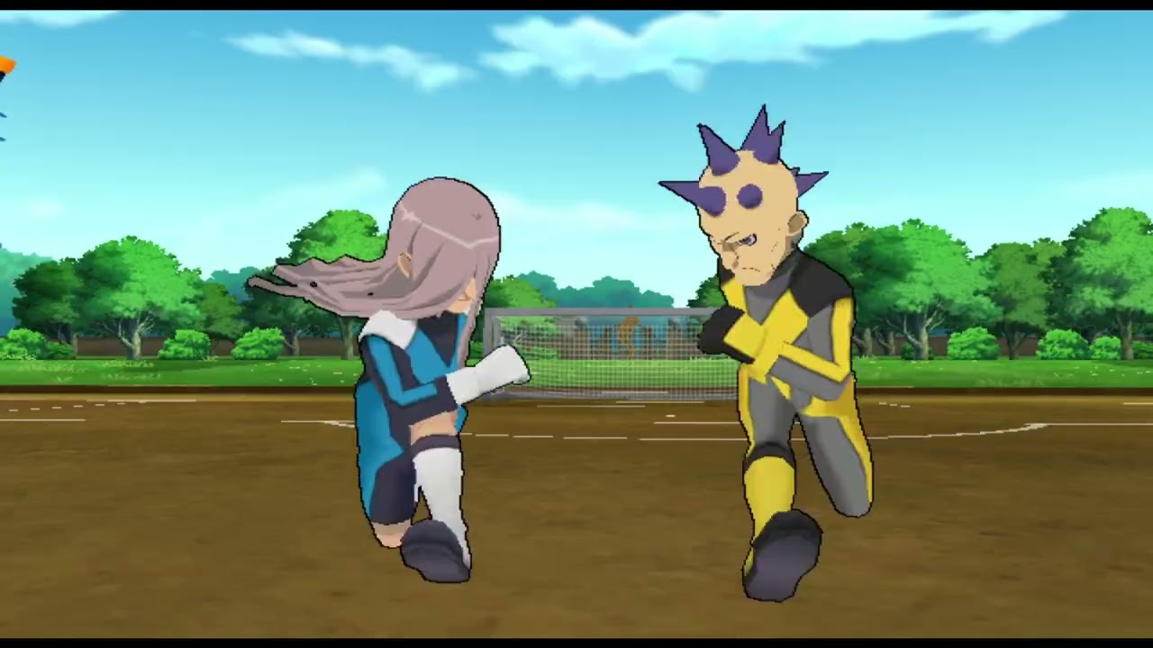 Inazuma Eleven Go Strikers 2013 Wii Team PZ01 vs Dark Emperors Hardest 4 (First Half)