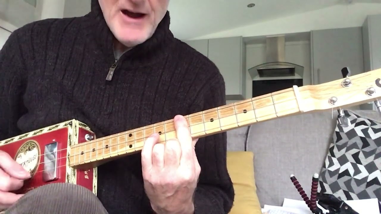 How to play  Hank Williams , I’m so lonesome .. with lead breaks  on 3 string cigar box guitar
