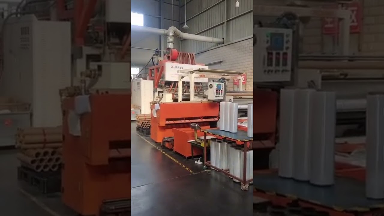 1.5 meter pe stretch film extruder machine still working in good condition after 7 years running