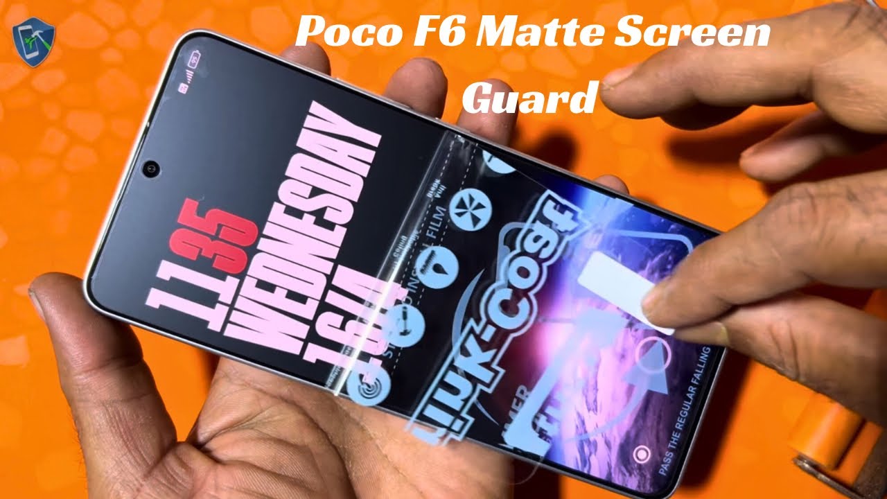 POCO F6 matte finish screen guard install 🔥
