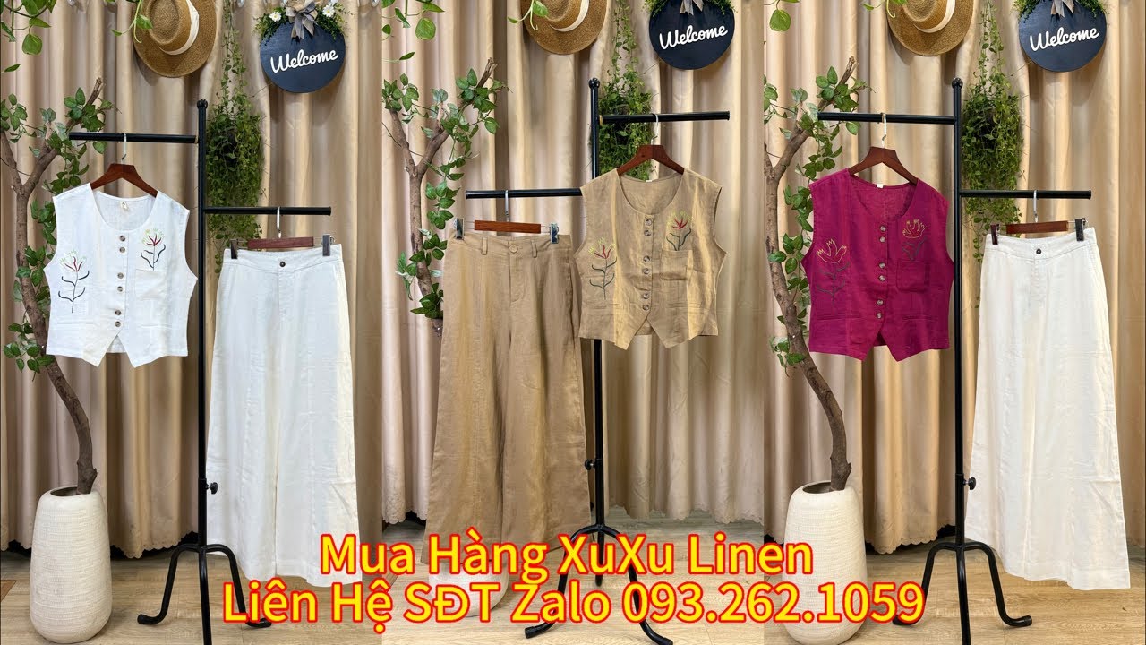 Trưa 27/1 Linen pháp mềm mại, áo thêu tay, shop chính chủ zalo chốt hàng 093.262.1059