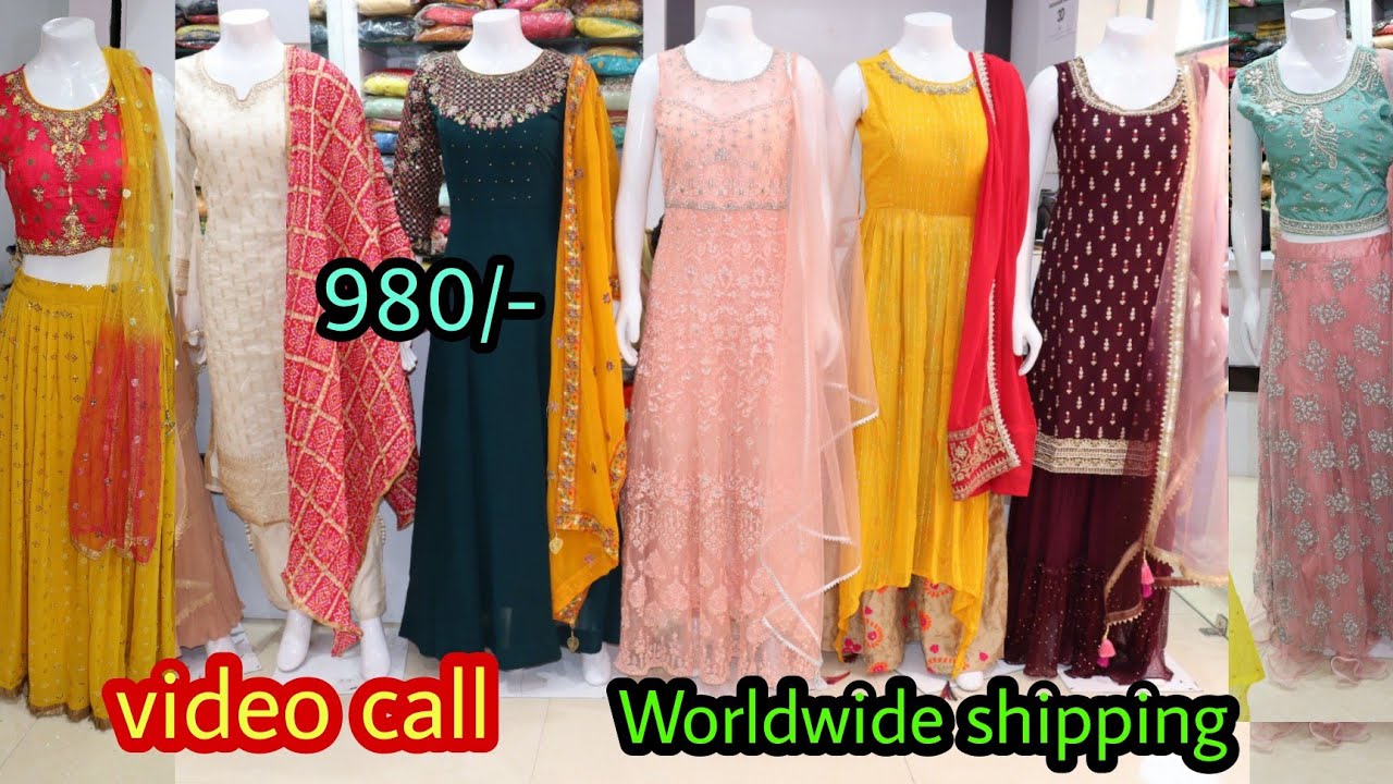 Branded party wear dresses@lowest prices|video cal avail|Long Dresses, straight cut,patiyalas|Bsmart