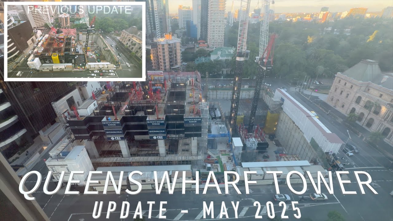 Queens Wharf Tower May 2025 Build Update | Not a lot of progress Brisbane