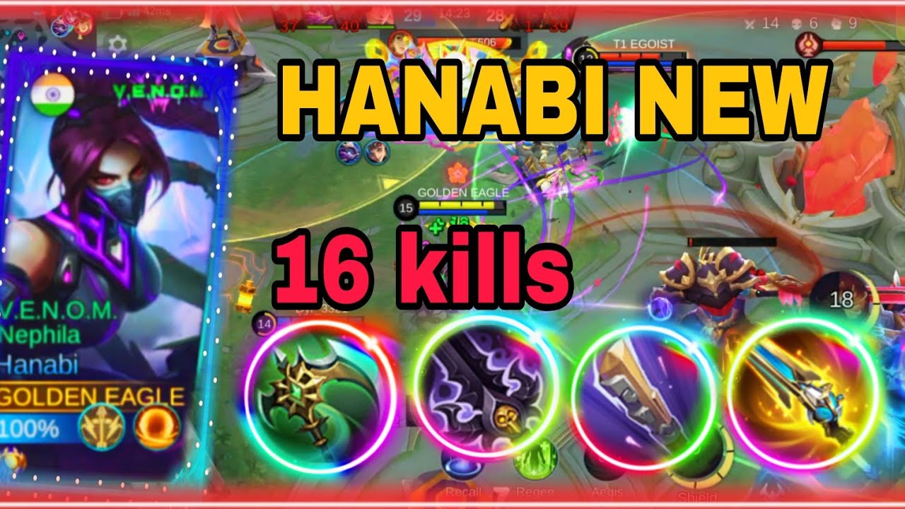 Hanabi 16 kills get mvp point 12.2 | top build global no.1