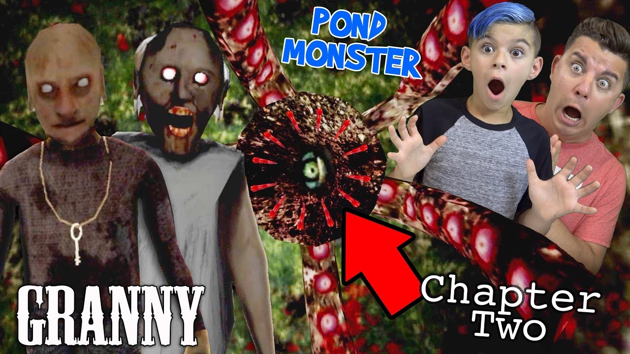 GRANNY HAS A POND MONSTER IN HER BASEMENT!! Granny Chapter Two Horror Game