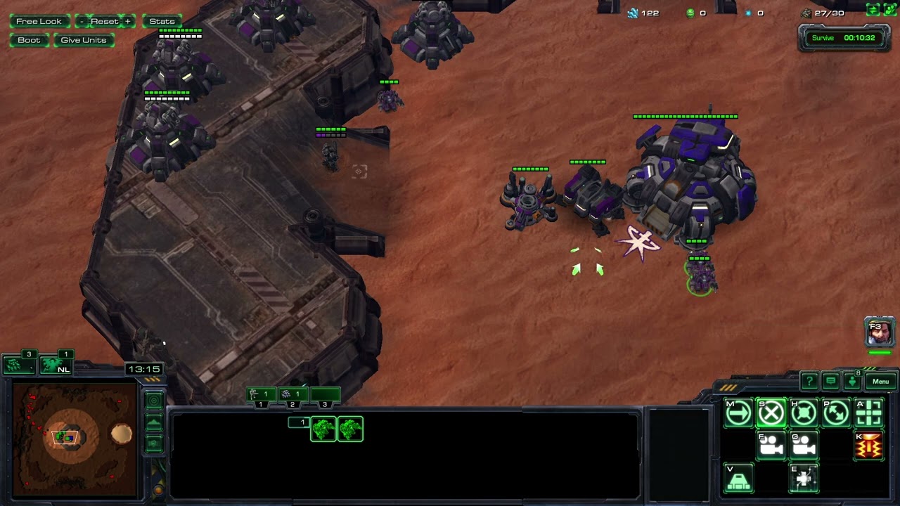 Starcraft 2 Arcade Map Starship Troopers OP Only Ghosts #2