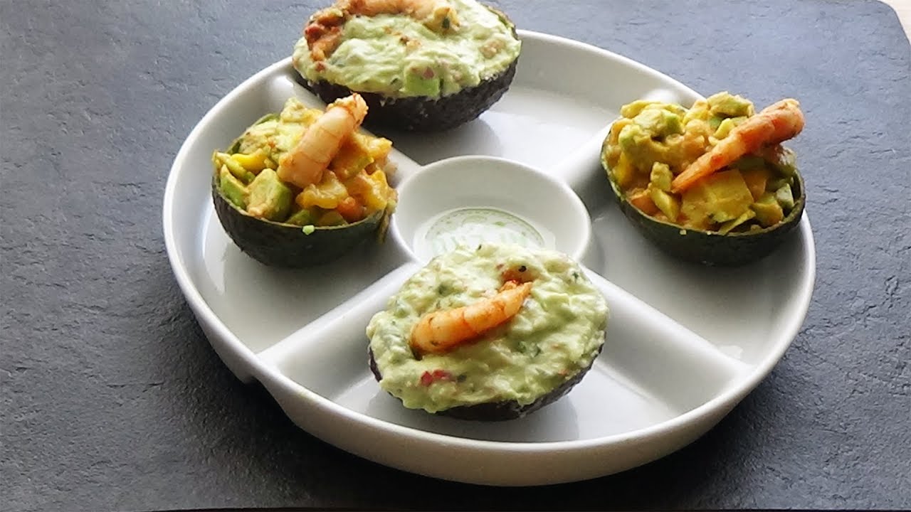 Avocats farcis aux crevettes, une entrée simple et saine