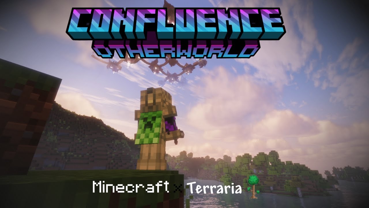 Jogando Minecraft com o mod do terraria - Confluence parte 1