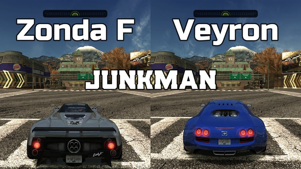 Pagani Zonda F vs Bugatti Veyron Super Sport 16.4 - NFS MW Redux V3 - WHICH IS FASTEST ?