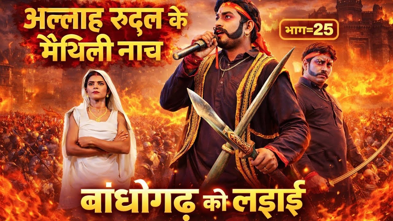 बांधोगढ़ की लड़ाई भाग-25 ! Bandhogadh Ki Larai ! आल्हा रुदल मैथिली सुपरहिट नाच प्रोग्राम | Vol~25