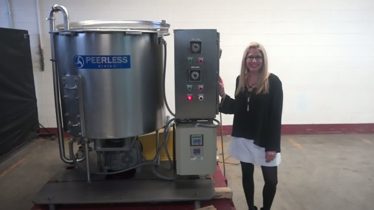 Peerless 150 GAL Stainless Steel Slurry Mixer Demonstration