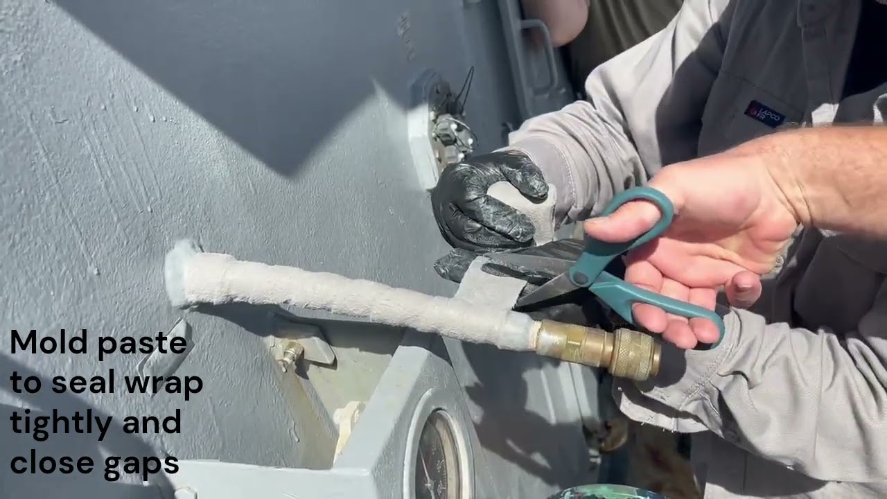 Applying NavWrap advanced corrosion preventive tape