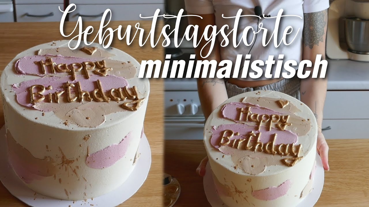 😍Geburtstagstorte mit goldenem Schriftzug - einfach und schnell