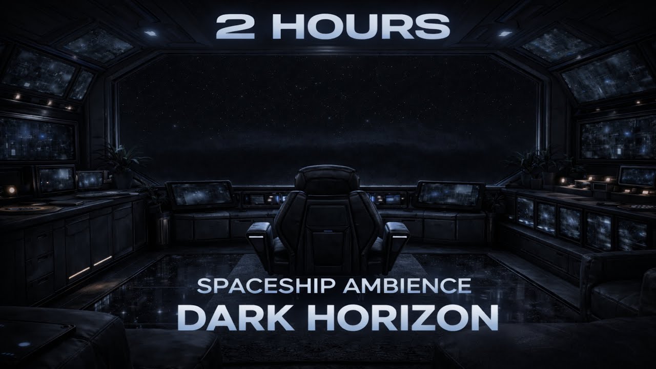 Spaceship Interior Ambience – Dark Horizon (2 Hours)