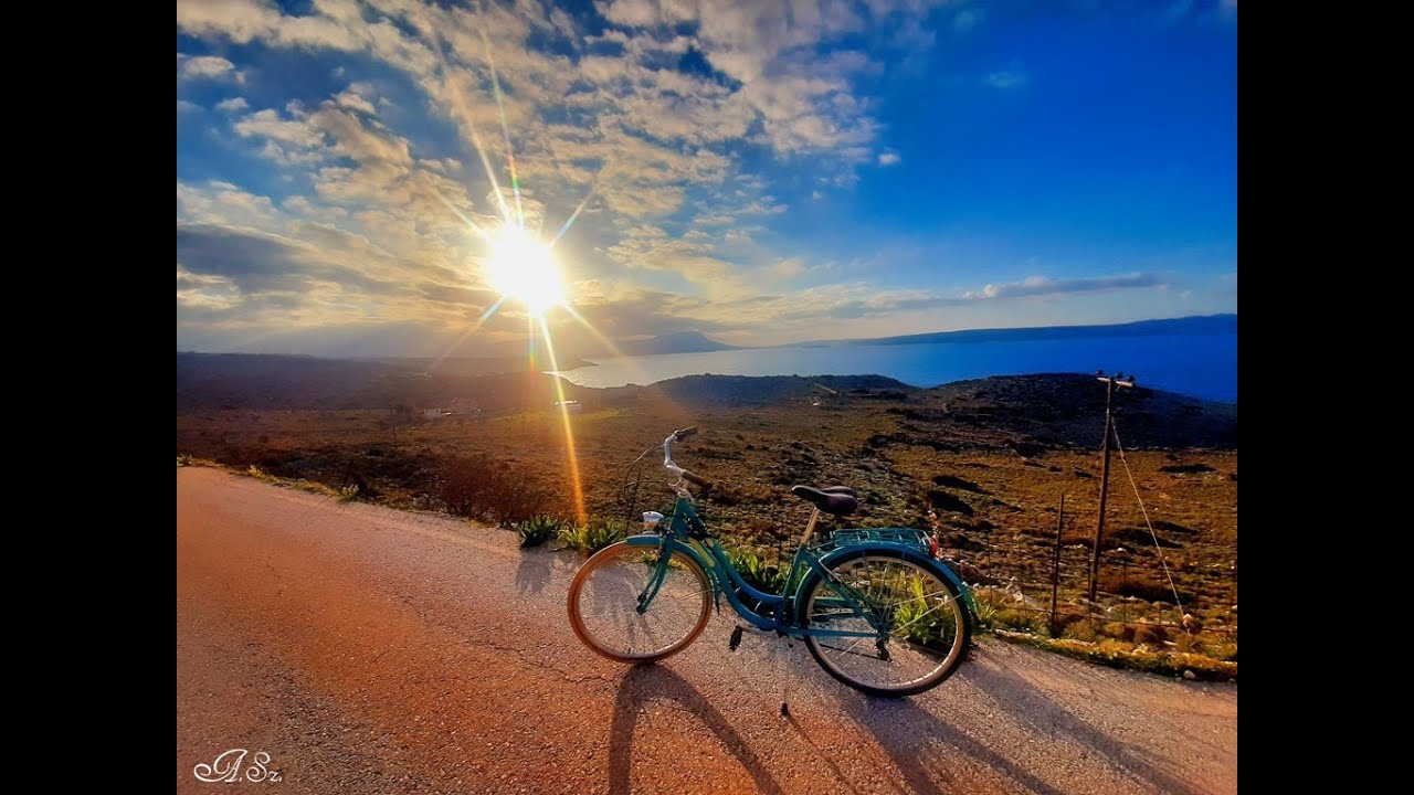Crete My Second Home - Sunset 🚲ride in Kokkino Chorio 💜