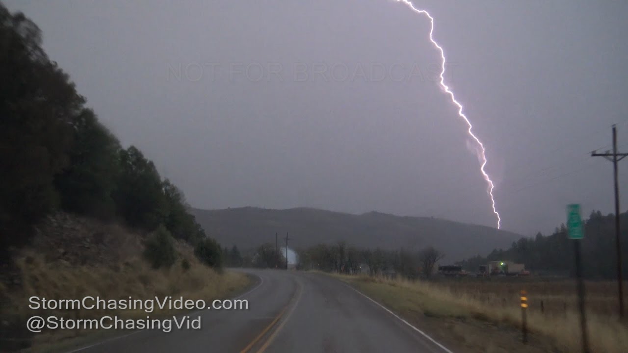 Alamogordo, NM Vivid Lightning and Hail Storm - 4/12/2017
