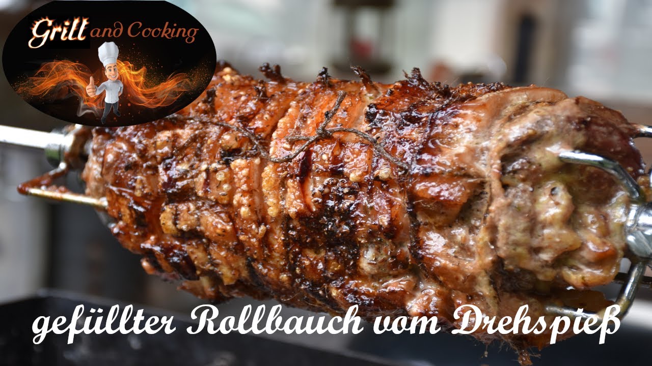 gefüllter Rollbauch vom Drehspieß