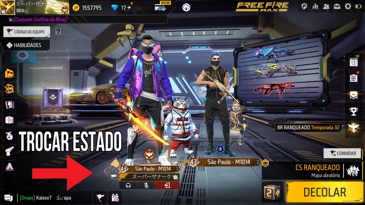 COMO TROCAR ESTADO ARSENAL DA FAMA NO FREE FIRE COMO COLOCAR ESTADO E ARMA FAVORITA NO NOME