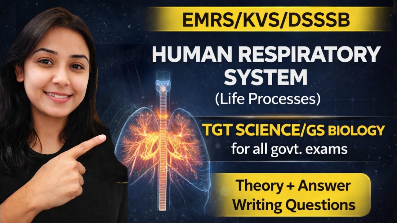 🫁Human Respiratory System|Emrs.kvs.dsssb|Life processes|Tgt Science|Tier-2#emrsscience#kvstgt#dsssb🔥