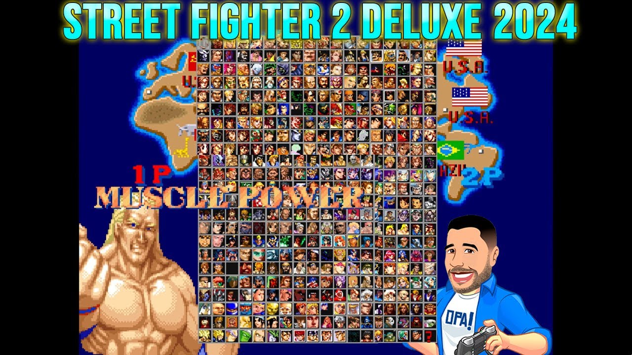 Street Fighter 2 Deluxe 2024 - Jogando com Muscle Power - Roda em PC fraco.