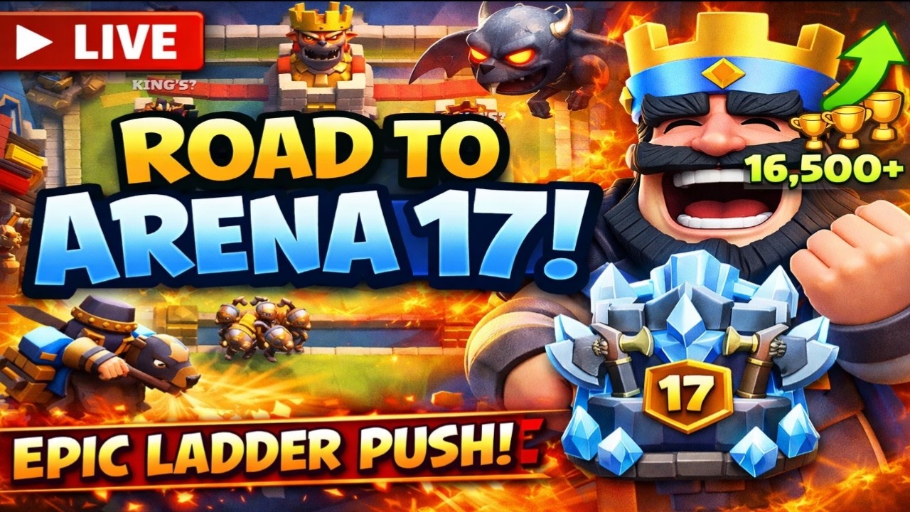 Clash Royale Gameplay Day 24 Live Now | Road to Arena 17 | Intense Ladder Push and Epic Battles