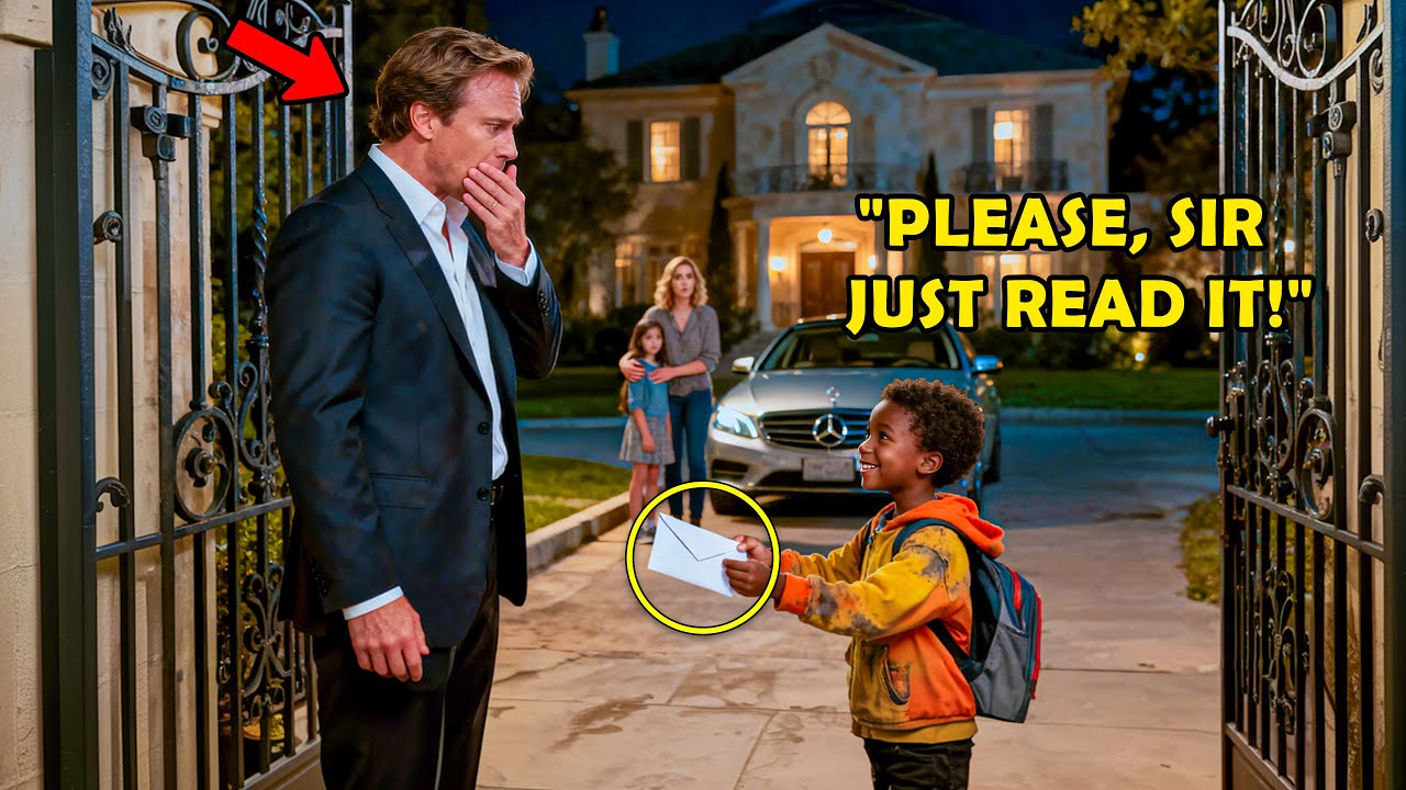 “Please Read It!” the Little Black Boy Said, a Minute Later, the Billionaire Wept Over…