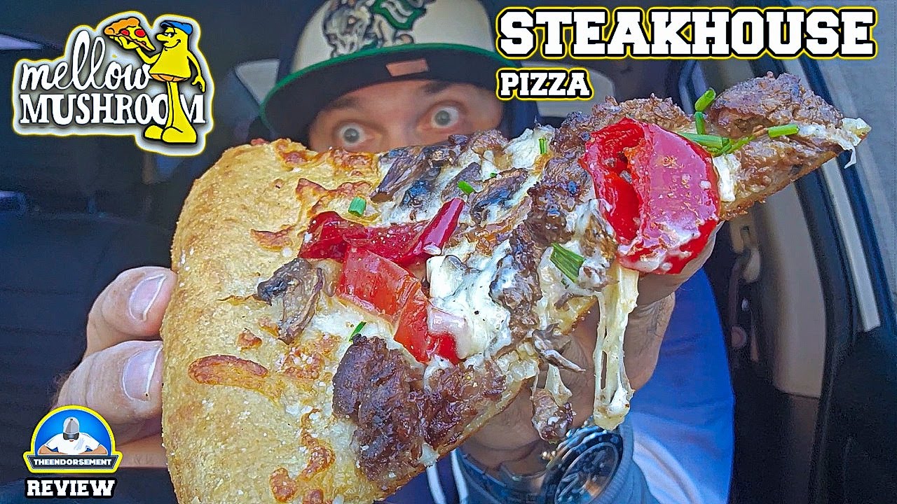 Mellow Mushroom® Steakhouse Pizza Review! 🍄🥩🏠🍕 | Is It Worth $25? | theendorsement