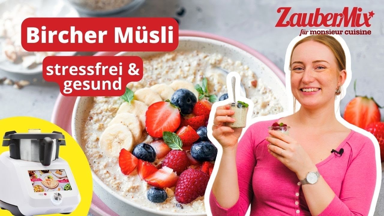 🍎 Bircher Müsli ohne Zucker: Perfektes Mealprep Frühstück! 🥣 | Monsieur Cuisine