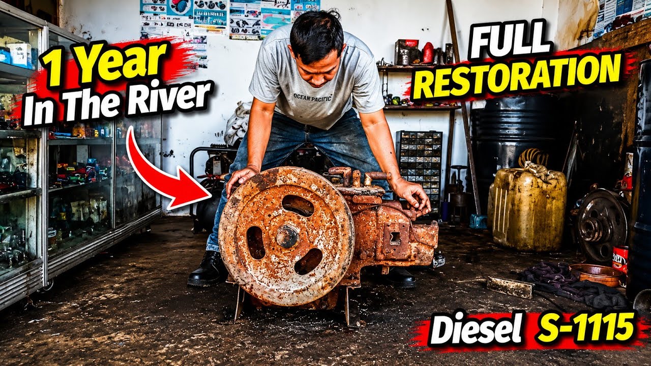 6 Days Battling to Clean and Start an Impossible Rusty Diesel Engine ! Full Restoration 24 HP