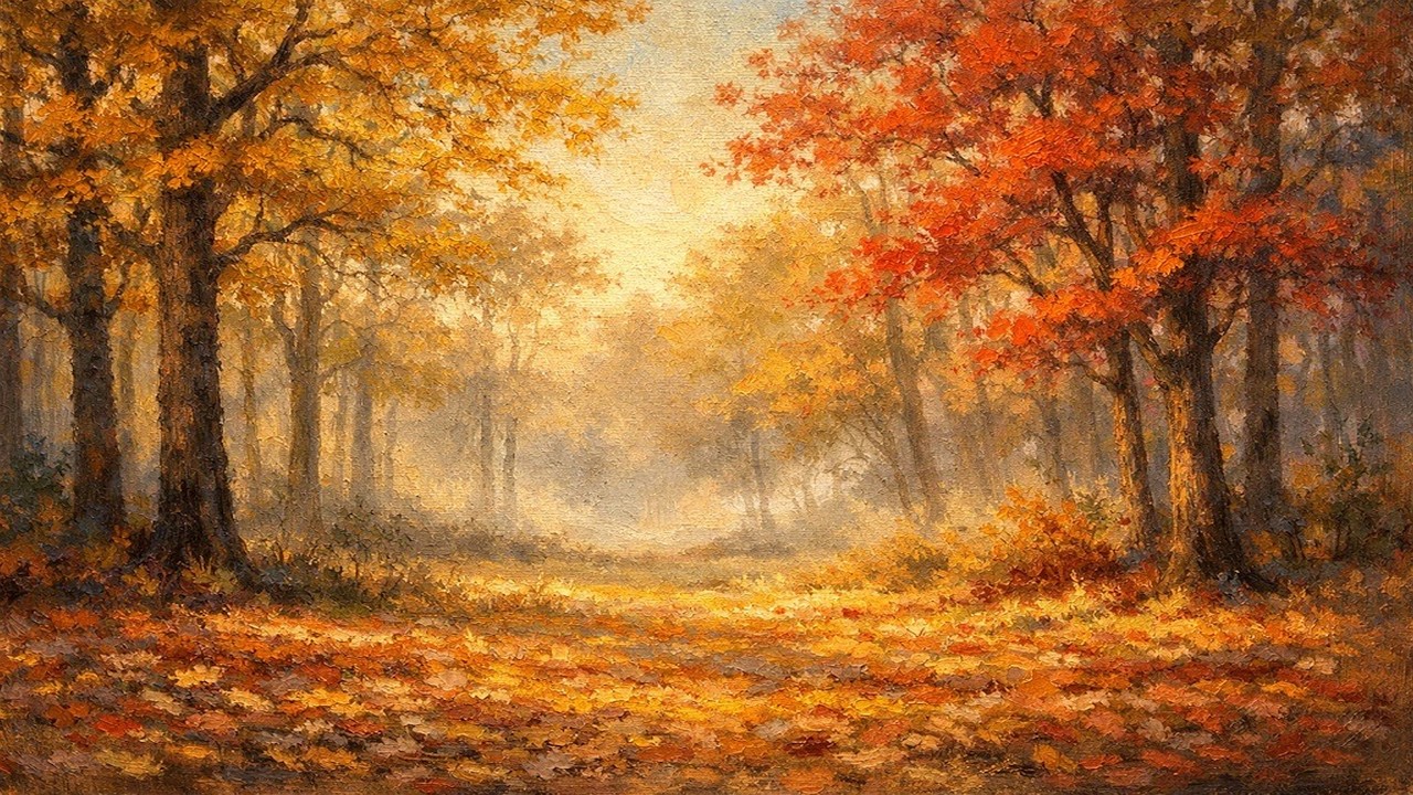 Peaceful Forest in Autumn | Relaxing Hike — 4K Frame TV Art Screensaver - 2.5 Hours (No Sound)