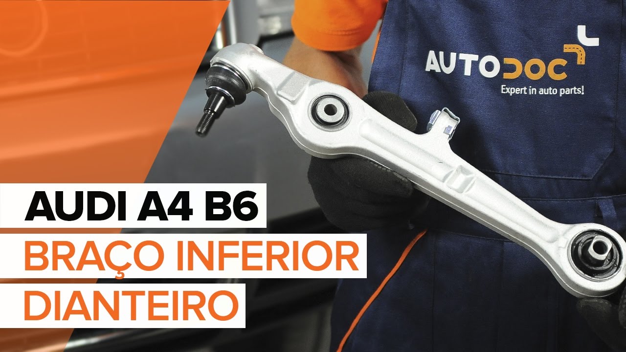 Como substituir a braço inferior de suspensão dianteira no AUDI A4 B6 [TUTORIAL]