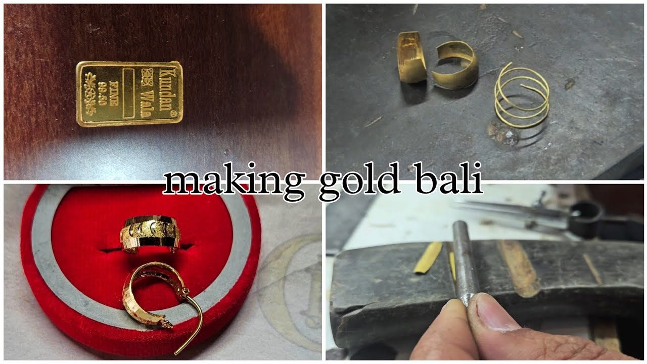 making 22 carat gold bali #gold #earingsmaking #earingsdesigns
