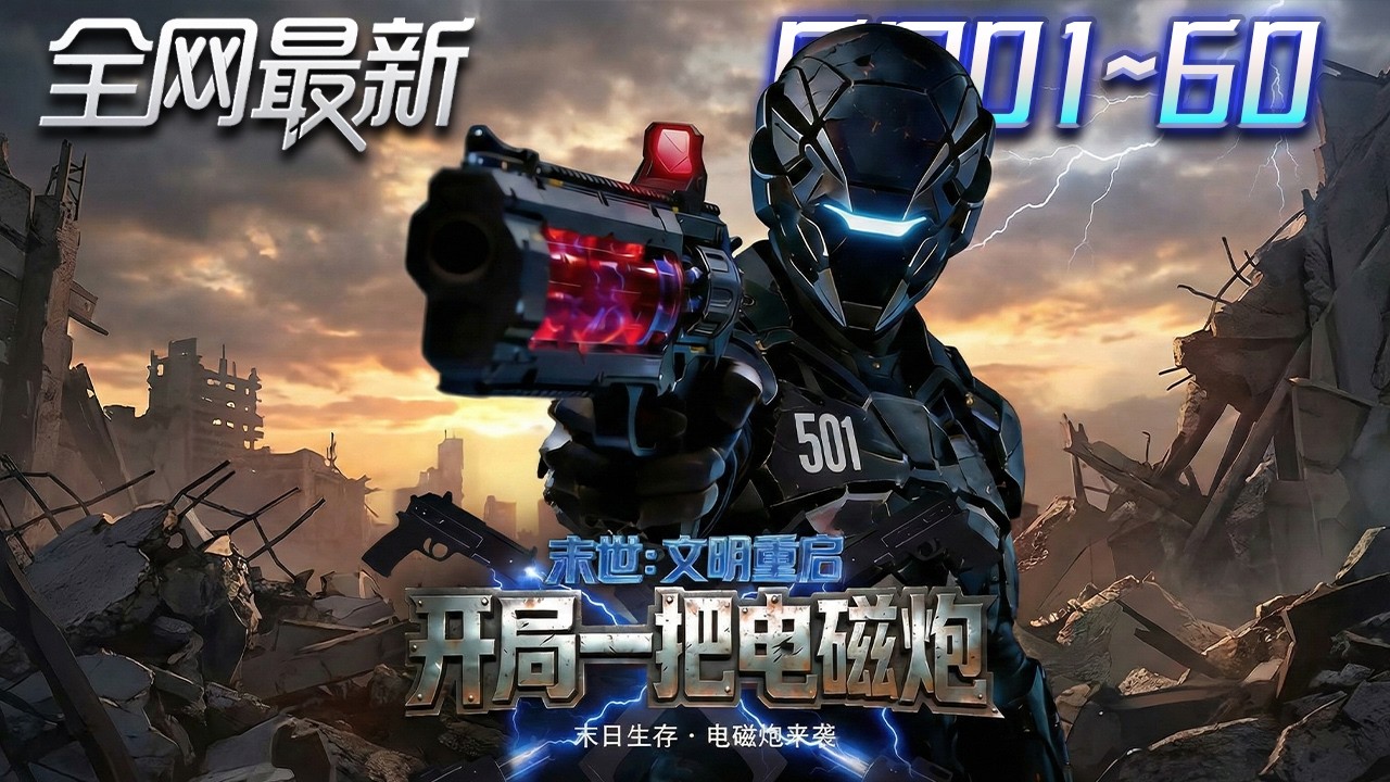 ⚡【首播漫剧】《末世文明重启开局一把电磁炮》💥第1~60集： #修仙 #ai漫剧 #動畫 #繫統 #末世 #小欣说文
