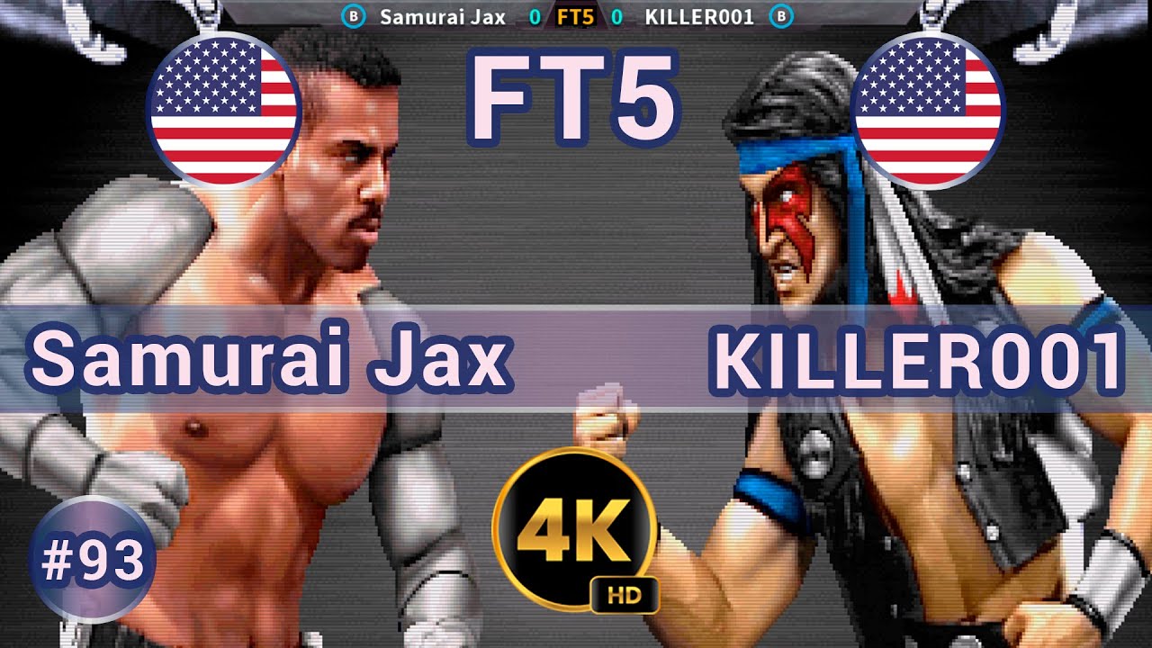 UMK3 - 🇺🇸 Samurai Jax vs KILLER001 🇺🇸 FT5 / 4K 60 FPS #umk3 #ultimatemortalkombat3 #t99hex #t99h