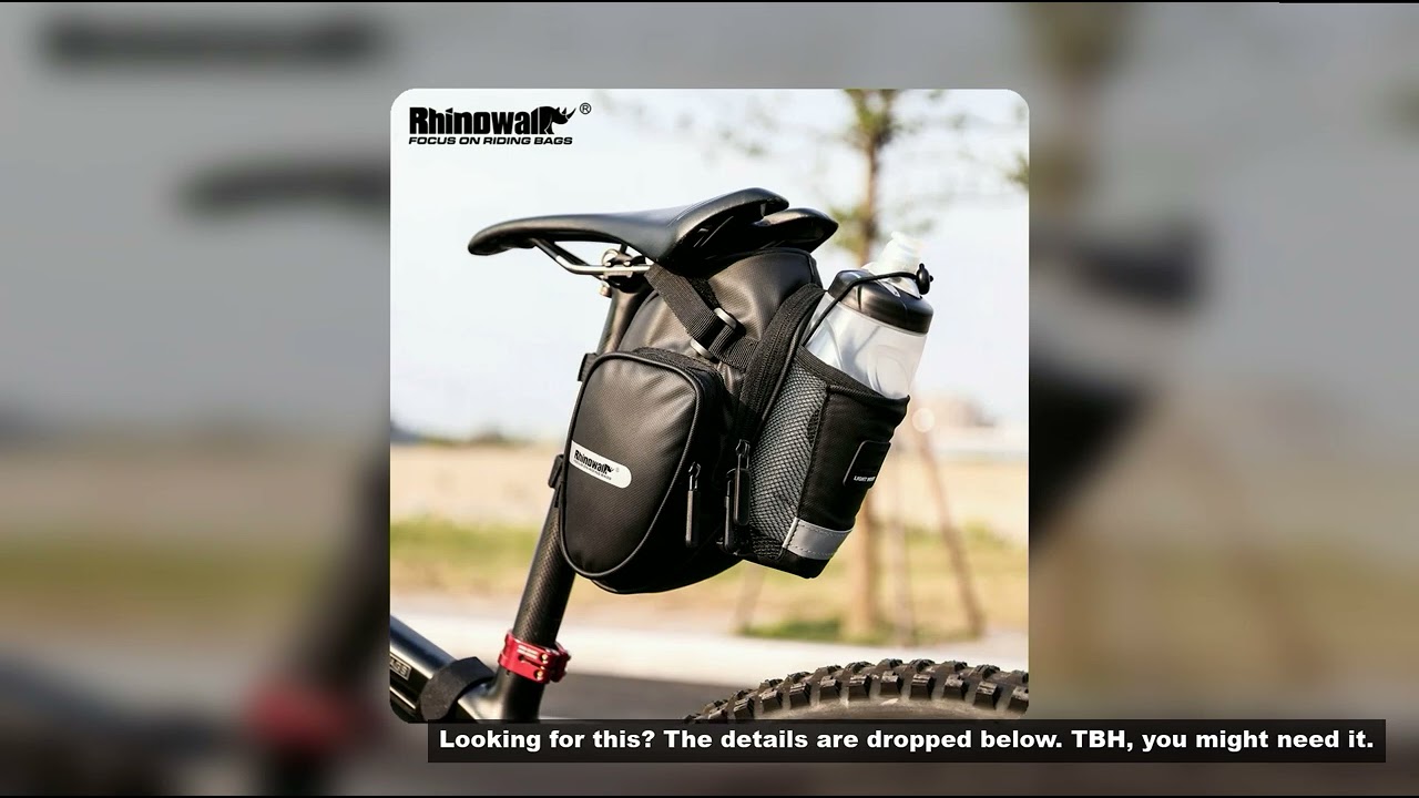 Rhinowalk 2023 New Arrival Bike Saddle Bag With Water Bottle Pocket Waterproof Rear Bicycle Saddle B