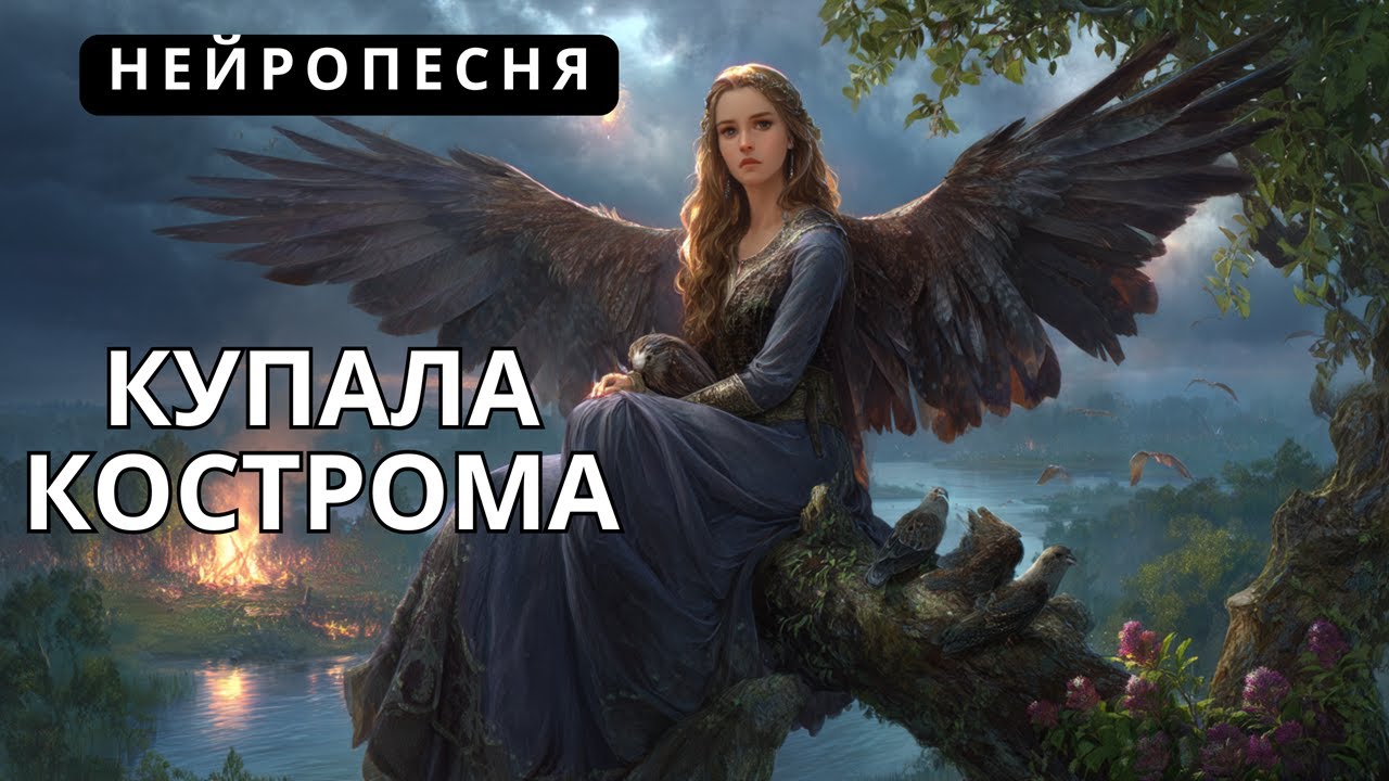 НЕЙРОПЕСНЯ | Кострома и Купала | Славянская легенда о любви | Чёрный дождь | AI Music Studio