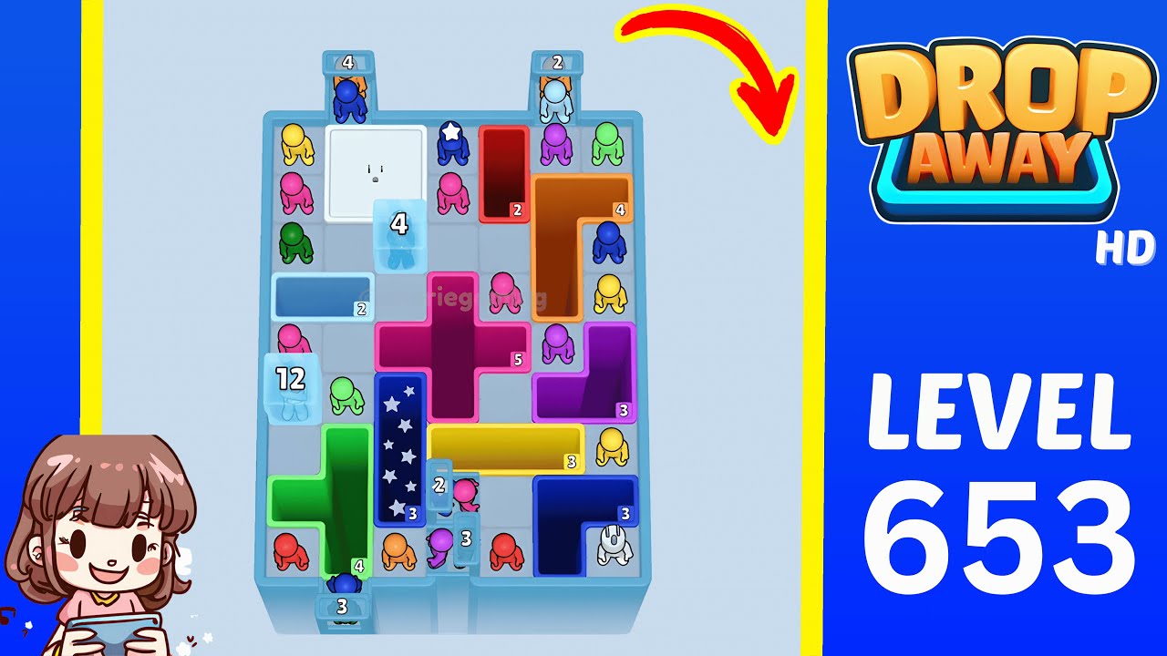Drop Away Level 653 Solution Walkthrough